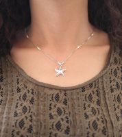 مجوهرات - سلسال مع تعليقة نجمة فضة 925