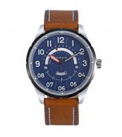 ساعة  كورين  رجالية بحزام جلدي لون بني 