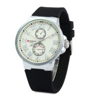  ساعة رجالية كورين حزام مطاطي   والاطار من  للفولاذ المقاوم للصدأ 8160