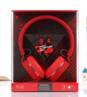 سماعة راس ستيريو Headphone MUSIC Tv10  - احمر