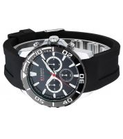 ساعة  رجالية  كورين  حزام سيليكون اسود 