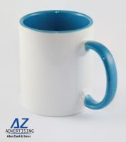 Mug  سيراميك   لون أزرق و ابيض AZ