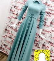 فستان تركي للمحجبات - 36 Eu - فستقي