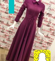 فستان تركي للمحجبات - 36 Eu - ارجواني داكن