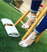 صندل مع حقيبه - 39 Eu - ابيض