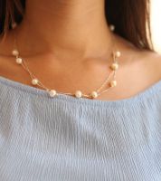 عقد لؤلؤ بالفضة 