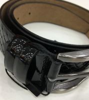 حزام رجالي بلمعه - اسود - 120 سم