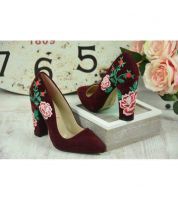 شوز شمواه مع كعب - 36 Eu - خمري