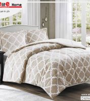 لحاف شتوي فلانيل مبطن من الداخل فرو متوفر مفرد 3 قطع