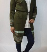 بلوزة فتح طويلة - قياس واحد - زيتي