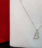 عقد فضة 925 قلب  - فضة