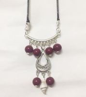 سنسال انتيك خرز مع صدف - جلد