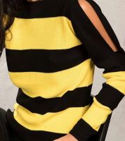 بلوز خريفي تركي - قياس واحد - اسود واصفر