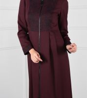 جلباب Alvina شتوي  - 38 - اخضر جيشي