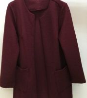 جاكيت وسط الطول - وان سايز - خمري [2 قطع]