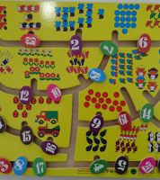 لعبة خشبية مميزة لتعلم توصيل العدد مع المعدود