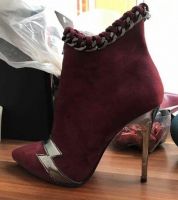 جزمة شتاء موديل 2018 جلد - 37 Eu - خمري