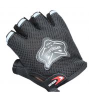 قفازات للرفع  الاثقال و قيادة الدراجات النارية - اسود - L