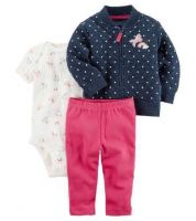 طقم بناتي  - سنة - زهري وكحلي