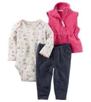 طقم بناتي  - سنة  - فوشي وكحلي