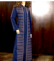 عباءة شتوي مطرز اماراتي - تراكواز - 42