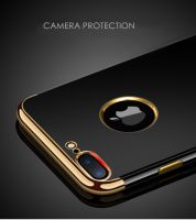 كفرات ايفون - اسود اطار ذهبي لامع 