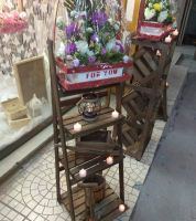 رفوف سلم  ورد للزاويه - ابيض