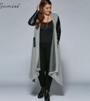 سترة طويلة  أسود وسكني  5xl 