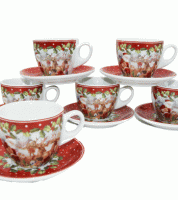 6 فناجين شاي كرسمس 33558