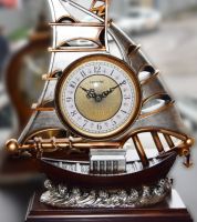 ساعة سفينة خشب بني x1927b