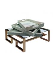 طقم صينية جلد  برونز