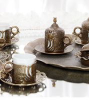 طقم قهوة نحاس &صينية &بكرج تركي