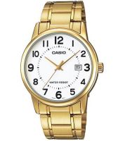 Casio Men's White Dial Stainless Steel Band Watch - MTP-V003G-7B