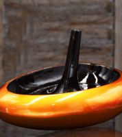 مزهرية قارب  عسلي اسود Millano