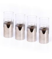 طقم ستاند شمع زجاج سكني 4قطع X1631