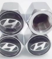 Hyundai Emblem Wheel Tyre Tire Valve Air Caps Cover Stem