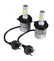 زوج لمبات Led لمصابيح السيارة الامامية مقاس (h4) بقوة 8000 لومينز6500 كيلو الأبيض