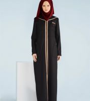 جلباب  ألفينا 17-1010 صيفي لون اسود - نمرة 46