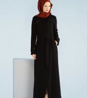 جلباب  ألفينا 17-1047 صيفي لون اسود - نمرة 42