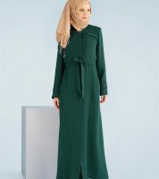 جلباب  ألفينا 17-1047 صيفي لون زمردي - نمرة 42
