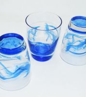 كاسة cerve  قصير مموج ازرق