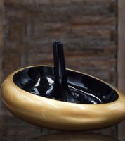 مزهرية قارب  ذهبي اسود Millano