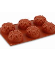 صينية 6 كب كيك وردة سيليكون 10115010