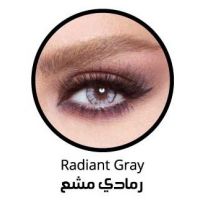 زوج عدسات لاصقة تجميلية من بيلا - glow radiant gray  - رمادي مشع