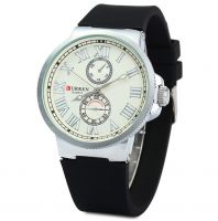  ساعة رجالية كورين حزام مطاطي   والاطار من  للفولاذ المقاوم للصدأ 8160