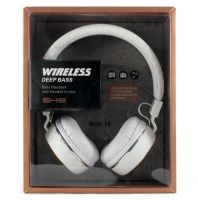 سماعة راس ويرلس headphone DEEP BASS SH18 - ابيض