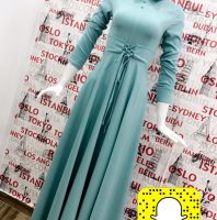 فستان تركي للمحجبات - 44 Eu - فستقي