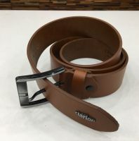 حزام رجالي جلد - عسلي - 130 سم