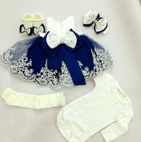 فستان بيبي  - 6-12 شهر   - نيلي