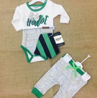 طقم تركي - 0 - 3 اشهر - متعدد الالوان